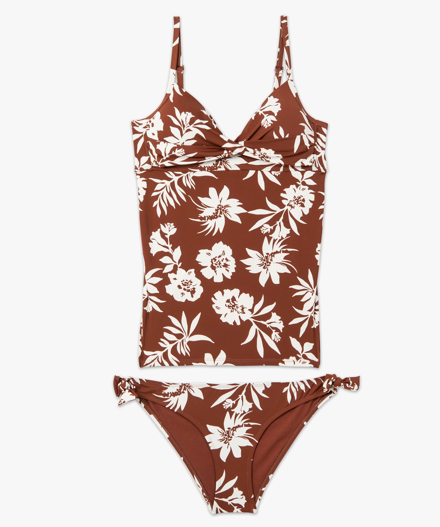 Maillot de bain de grossesse tankini à bonnets paddés imprime | GEMO