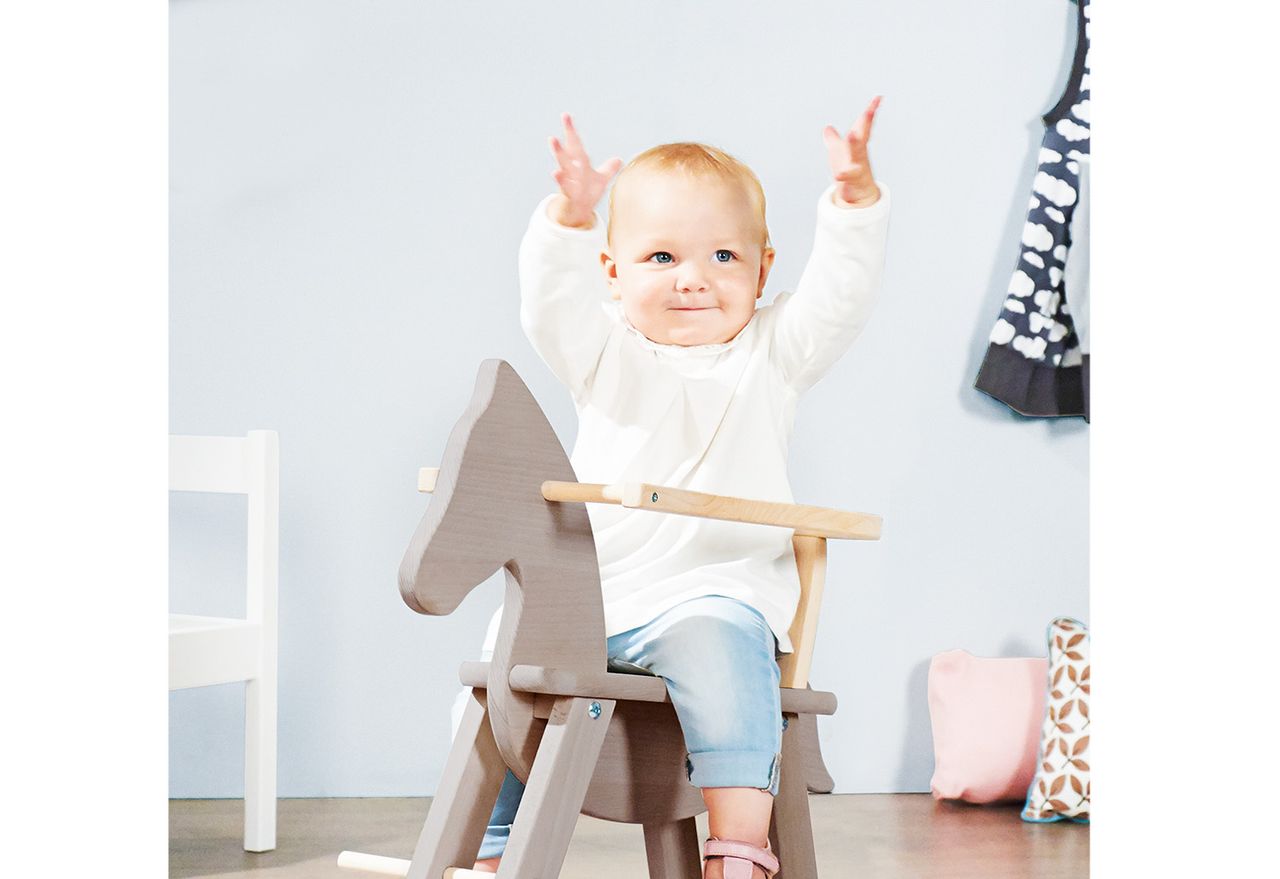 Pinolino Kinderträume Pinolino Schaukelpferd Pinolino mit Ring, grau/natur