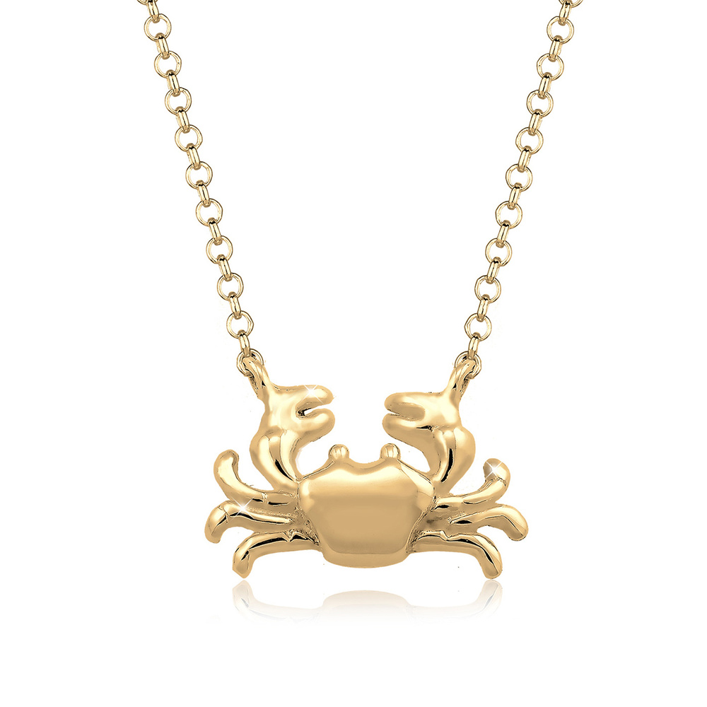 Elli Elli Collier Femme Crabe Plage - (925/1000) Argent Bijoux