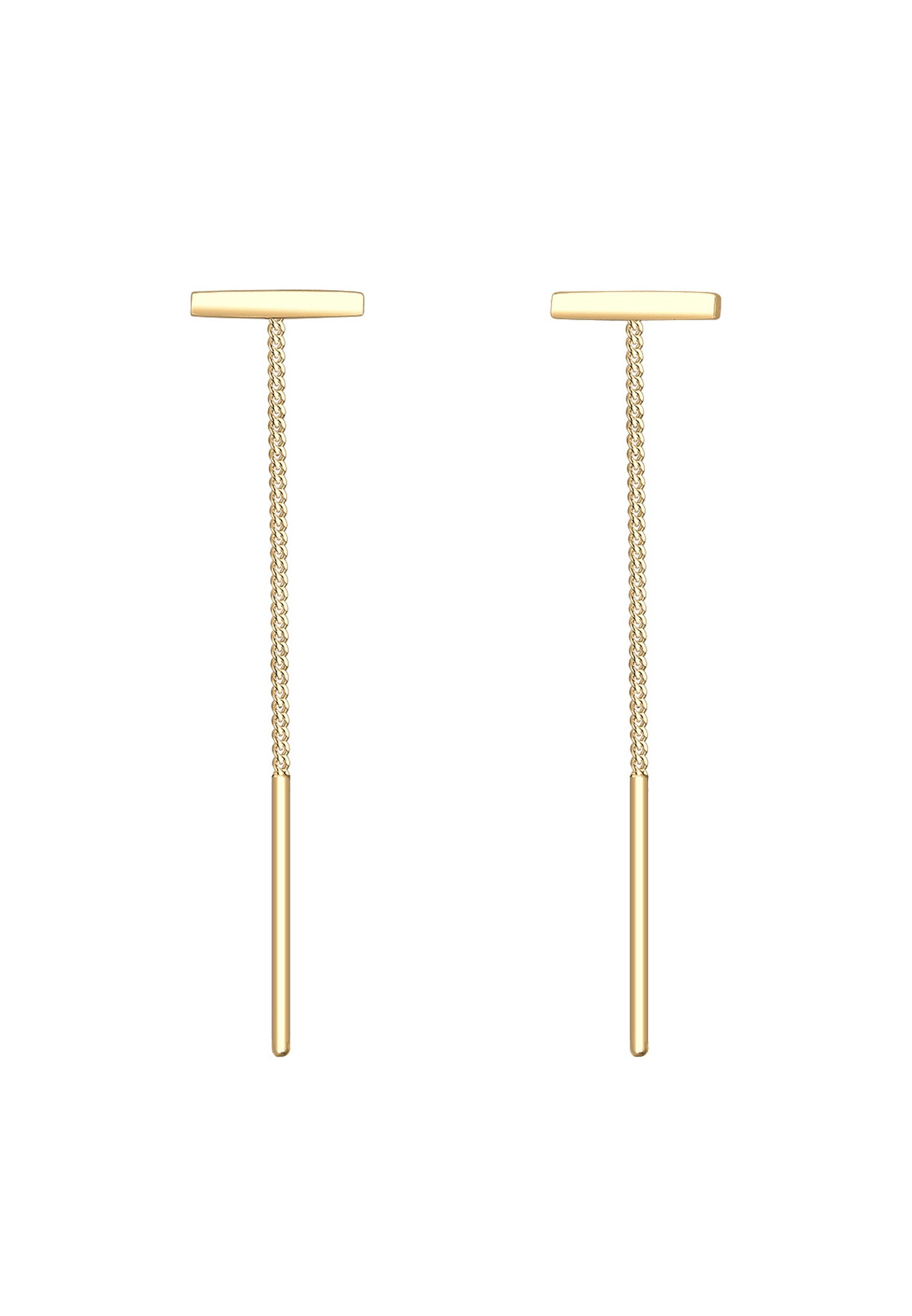 Cercei Elli pentru femei cu model Geo Trend, din argint 925, model Pull-Through