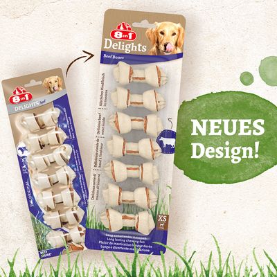 8in1 Delights Kauknochen Rind