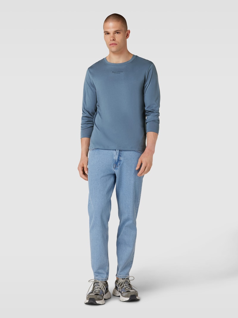Longsleeve mit Rundhalsausschnitt in rauchblau