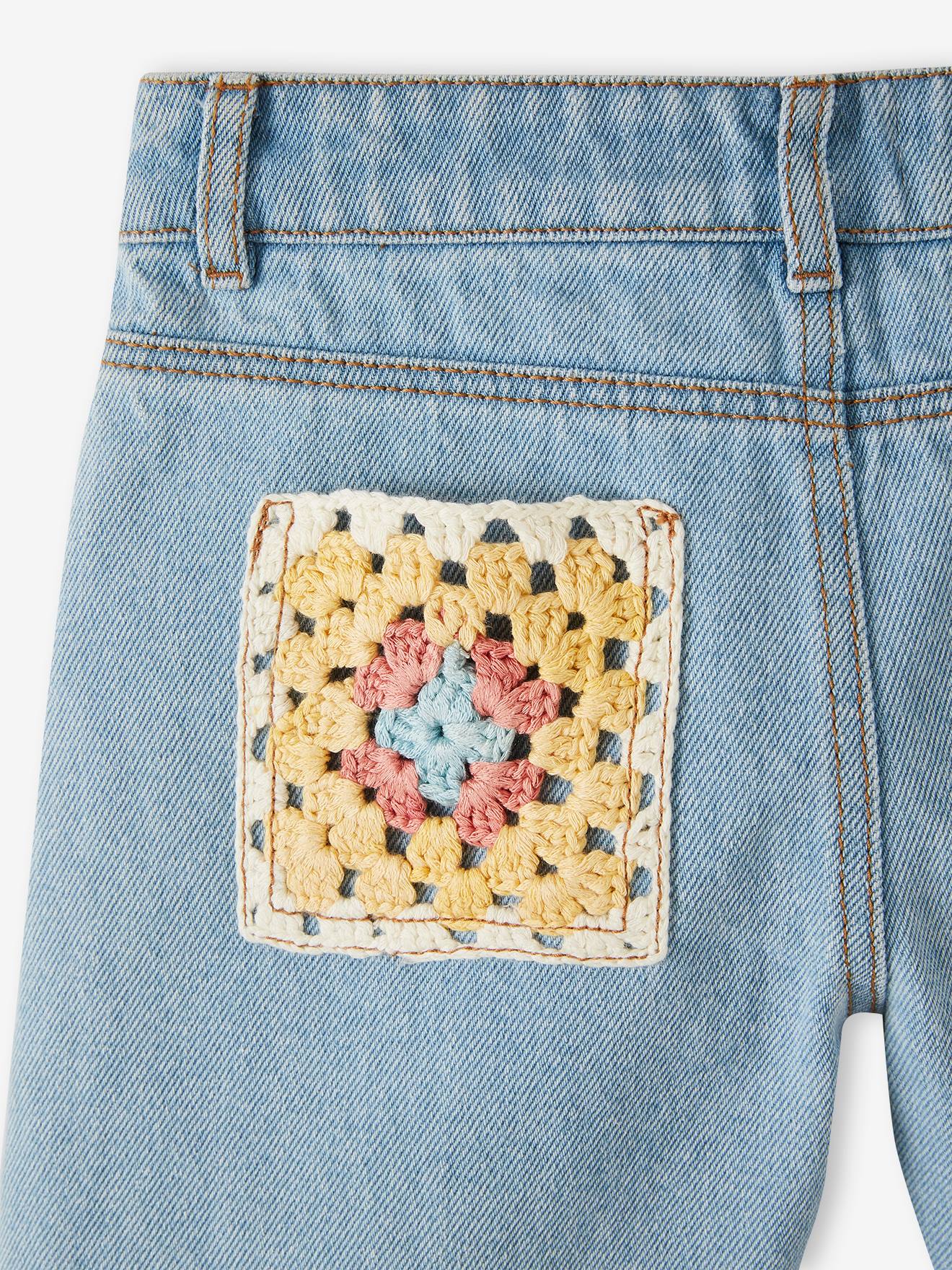 Vertbaudet Mädchen Jeansshorts - gebleicht