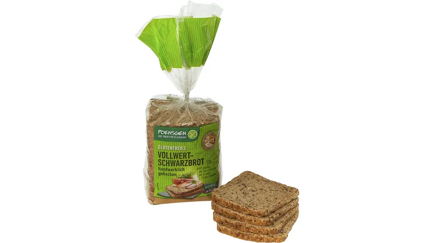 Poensgen Vollwertschwarzbrot Glutenfrei 500 g