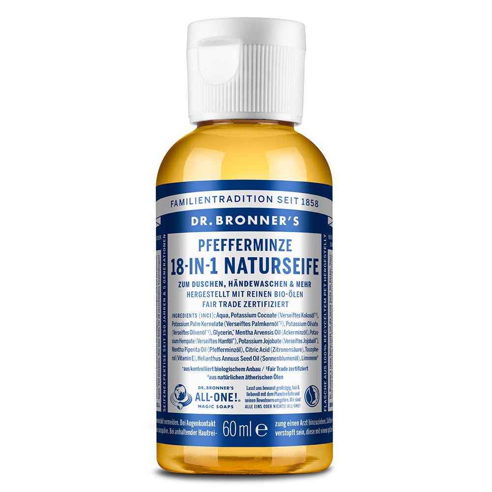 Dr. Bronner's 18-in-1 Naturseife Pfefferminze 60 ml