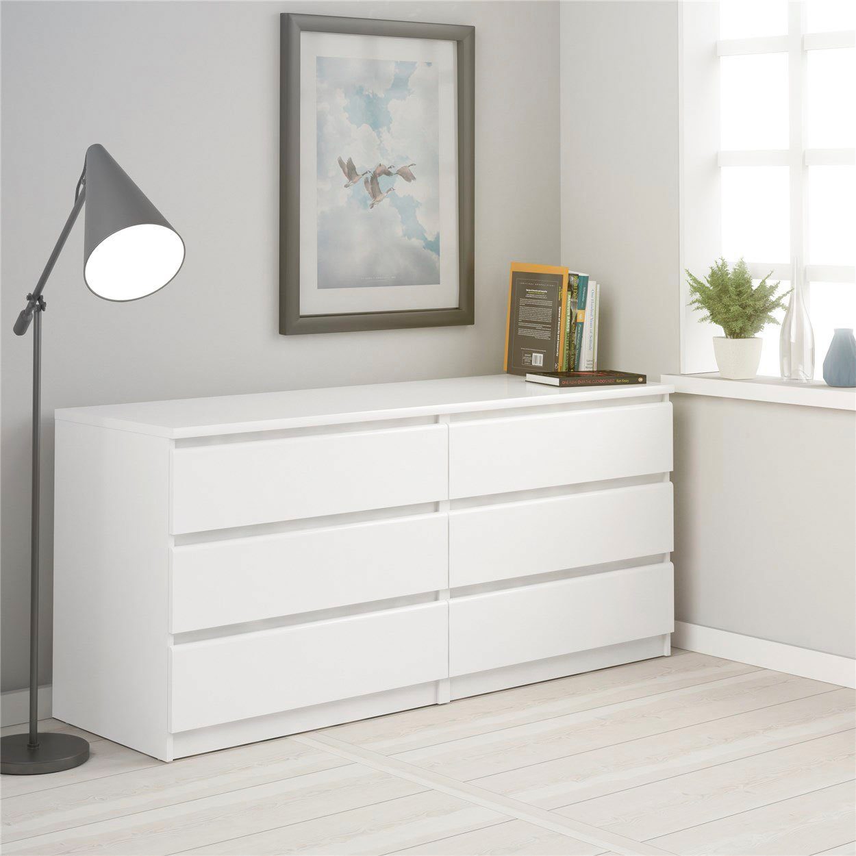 Home affaire Kommode Naia, Elegante und moderne Kommode mit 6 geräumige Schubladen