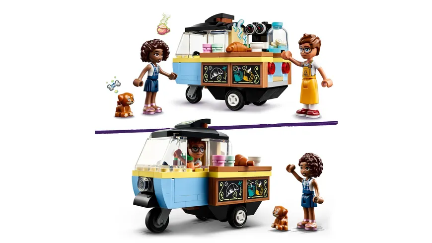 LEGO Friends 42606 Rollendes Café, Kleines Set mit Bäckerei-Spielzeug