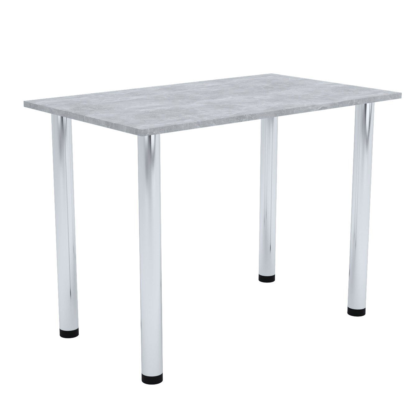 AKKE Esstisch (2mm PVC), Esszimmertisch mit Chrombeinen Küchentisch Bürotisch Kantenumleimung