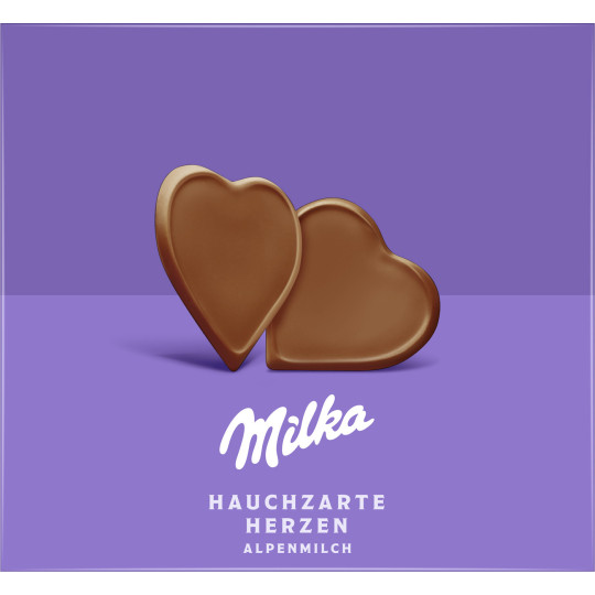 Milka I Love Milka Hauchzarte Herzen Alpenmilch-Schokolade 130G