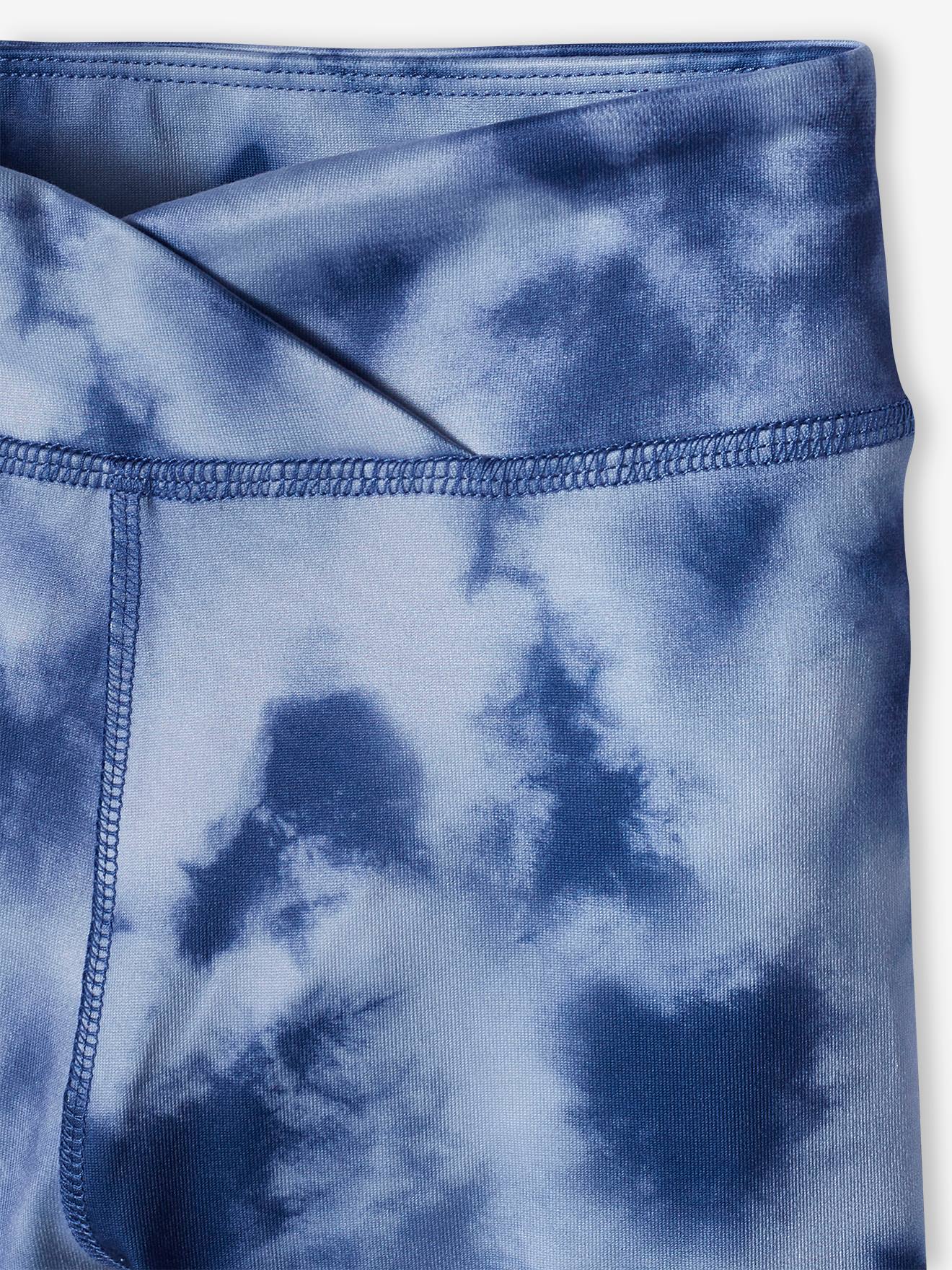 Vertbaudet Mädchen Sport-Shorts, Batikmuster - blau