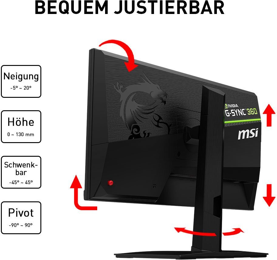 MSI Oculux NXG253R E-Sports Gaming-LED-Monitor (62,2 cm/25 