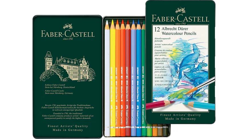 FABER-CASTELL Aquarellstift A.Dürer 12er Metalletui