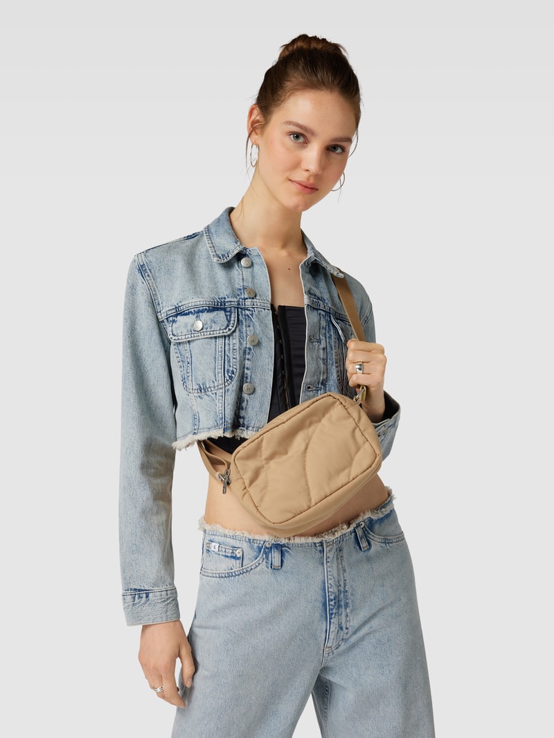 Camera Bag mit Label-Details Modell 'ULTRALIGHT' in camel