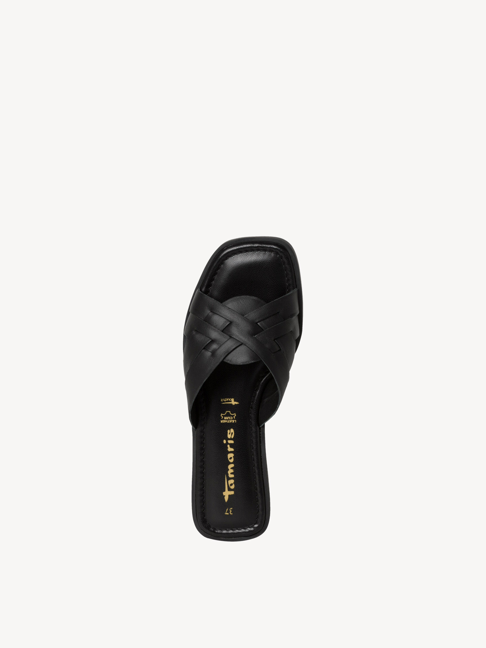 Mule en cuir - noir