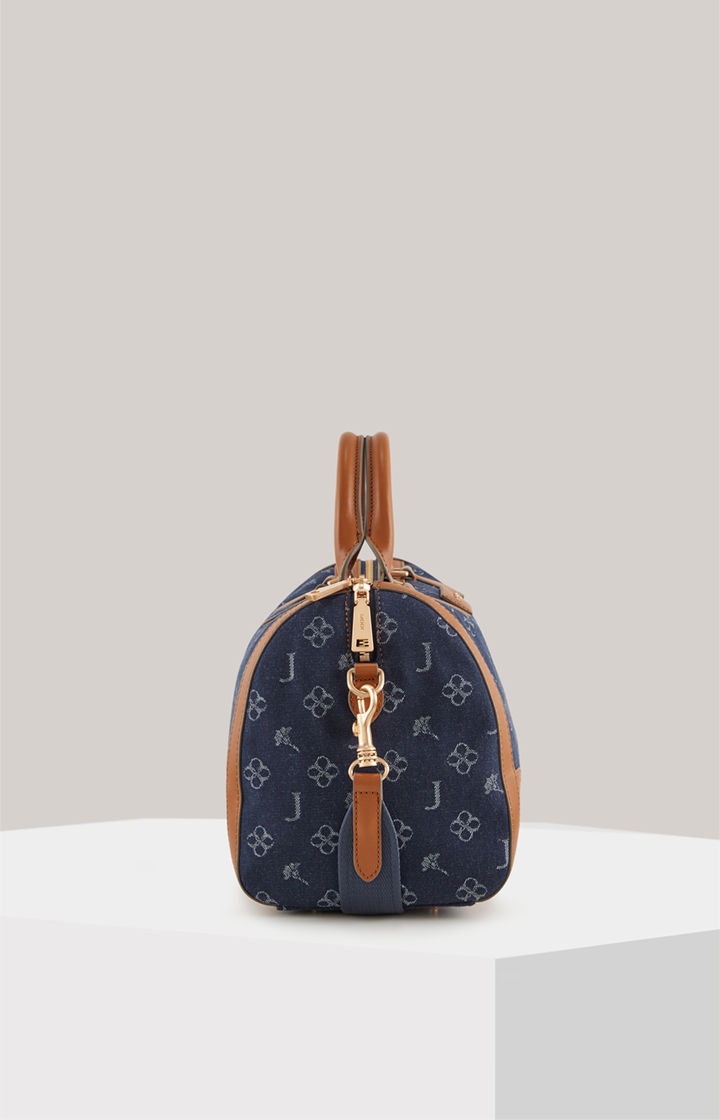 Handtasche Azzurro Aurora in Denim-Blau/Cognac