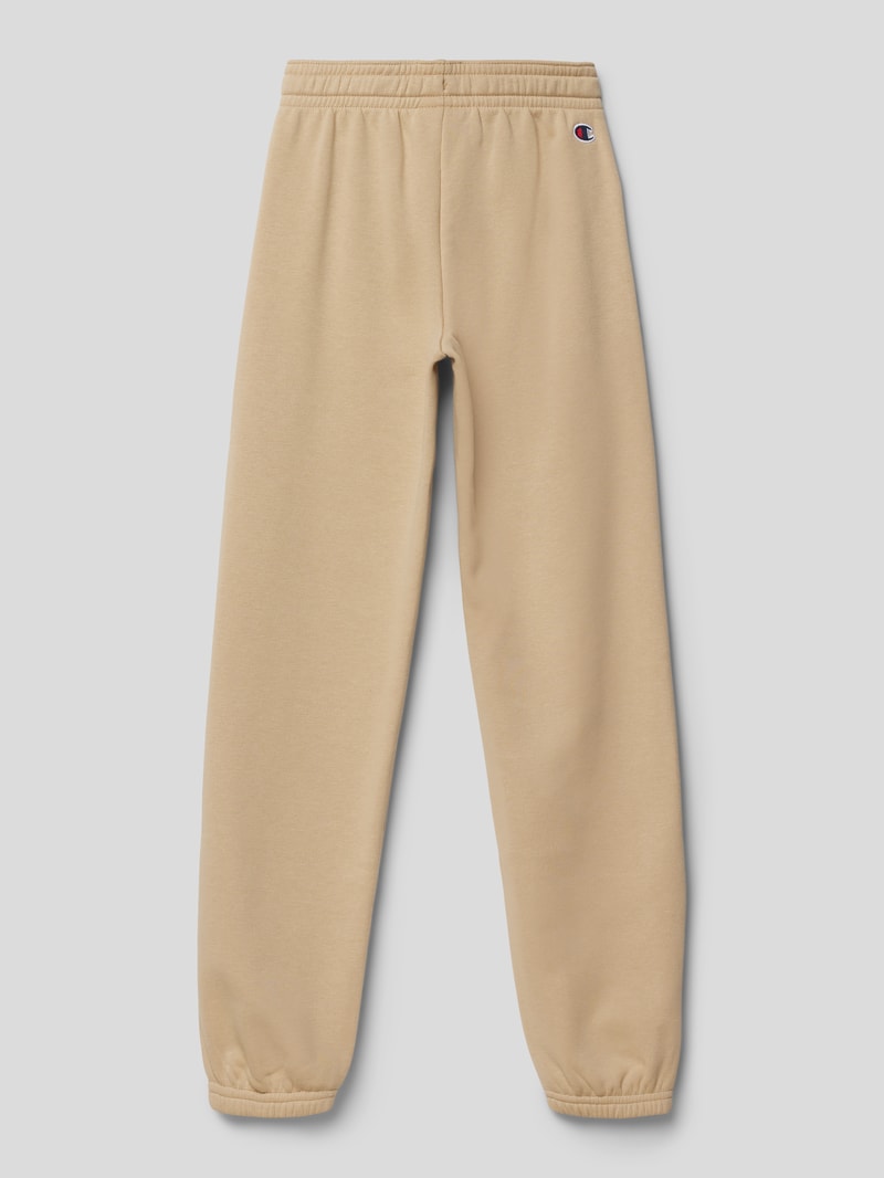 Sweatpants mit Logo-Print Modell 'Rochester' in camel
