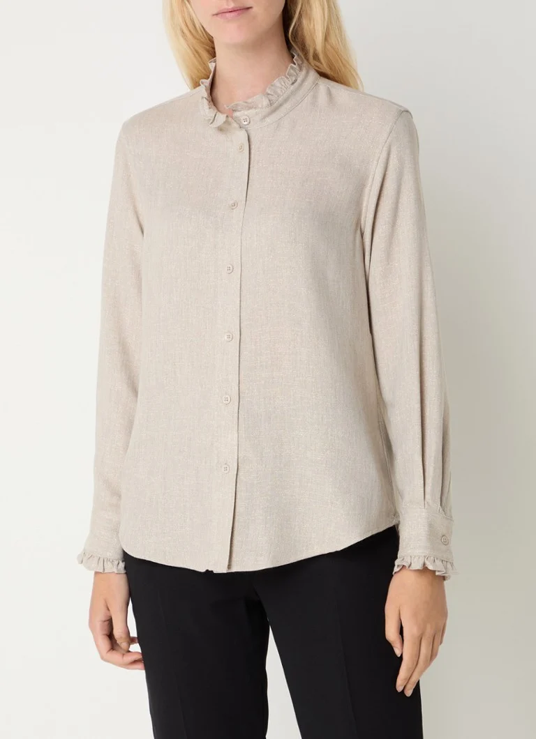 Gerard Darel  Bettina blouse met lurex en opstaande kraag