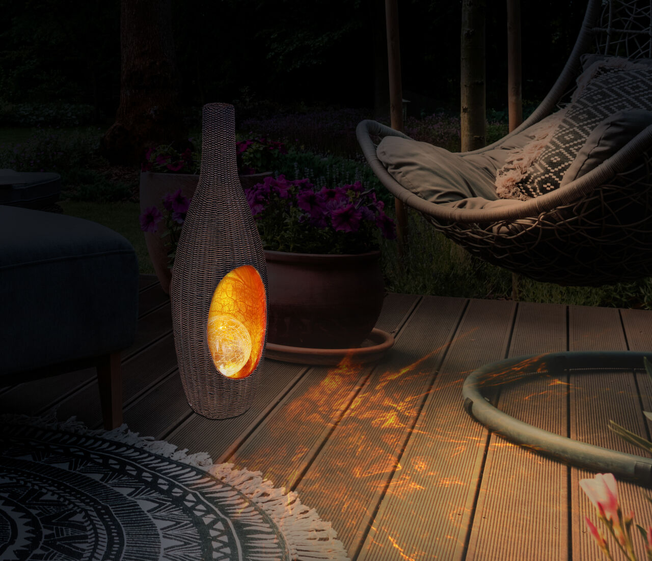 Globo Lighting - SOLARLEUCHTE KUNSTSTOFF SCHWARZ, 1XLED - Solarleuchte Kunststoff schwarz, LED