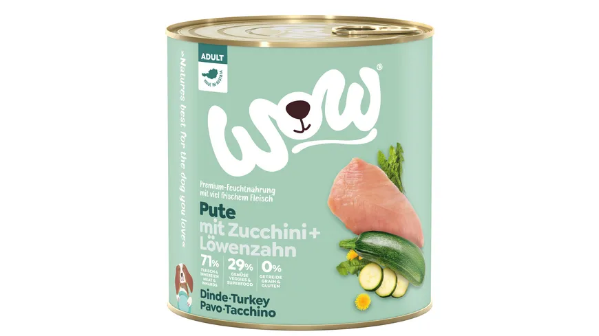 WOW Hundenassfutter Adult Pute 800 g