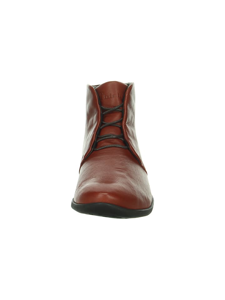 Think! Leder-Ankle-Boots in Braun günstig kaufen