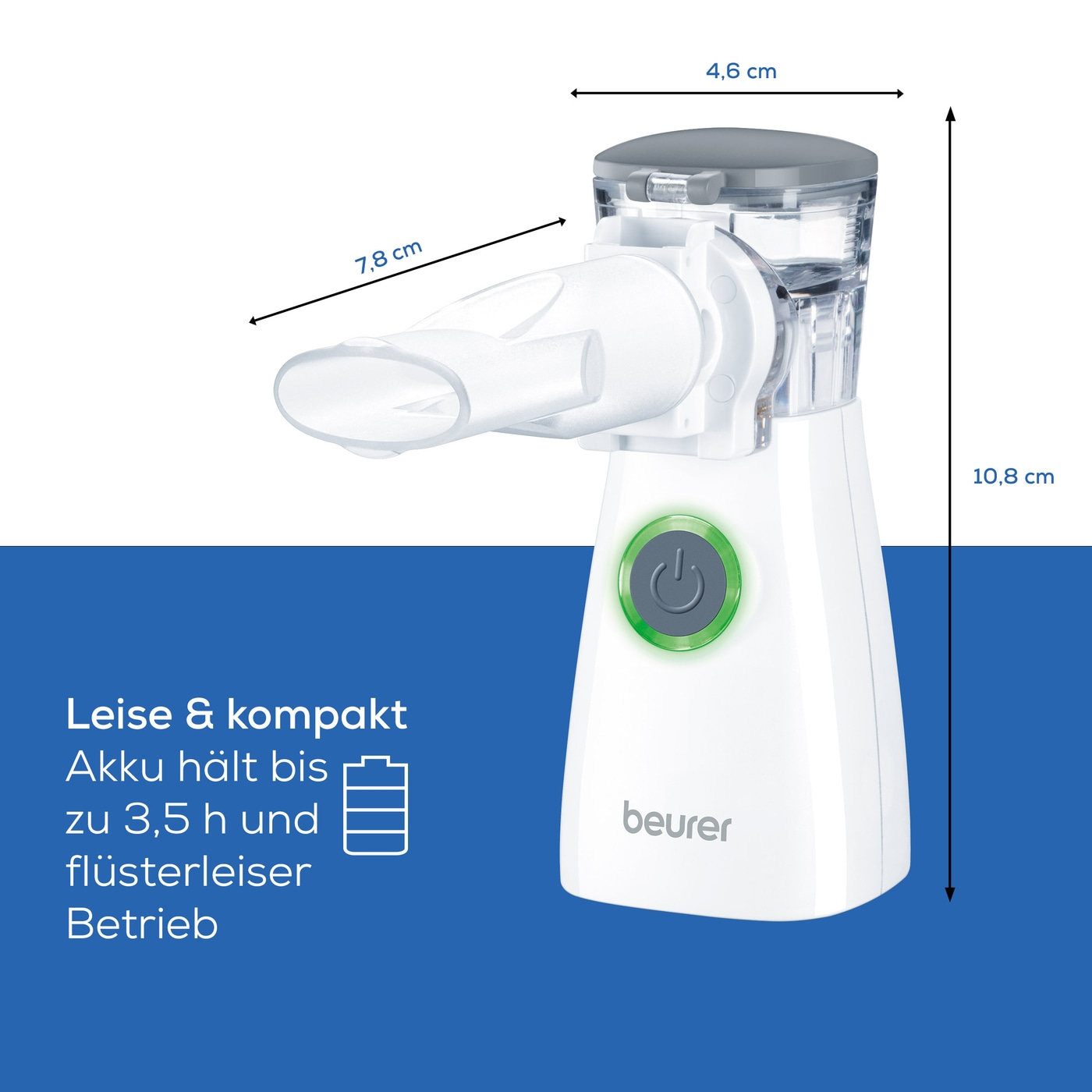 Beurer Inhalator IH 57-Inhalator mit Schwingmembran- und intelligenter Aerosol-Technologie