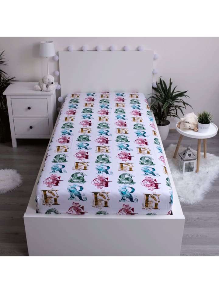 Harry Potter Harry Potter Spannbetttuch 90x200 25 cm für kleine Zauberer in Weiß günstig kaufen 90x200 cm