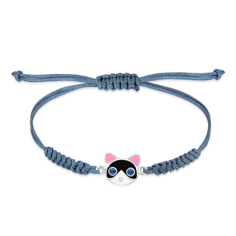 Elli Elli Bracelet Chat Animal Doux Cristaux Bracelet Femme  (925/1000) Argent Bracelet