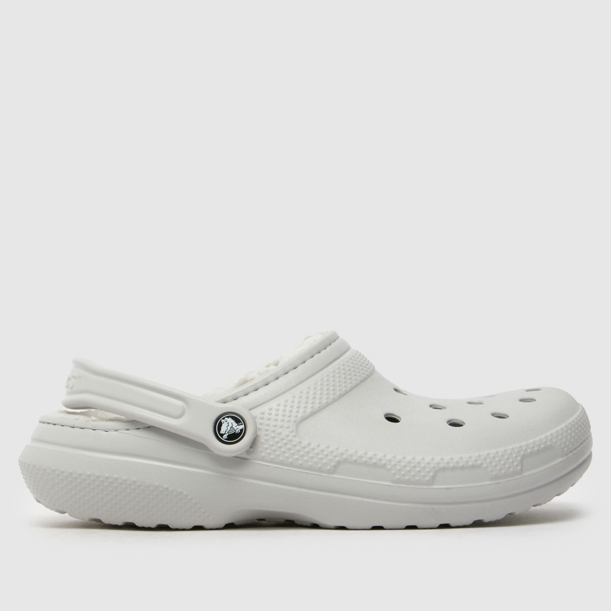 Crocs klasszikus bélelt klumpa szandál világosszürke színben
