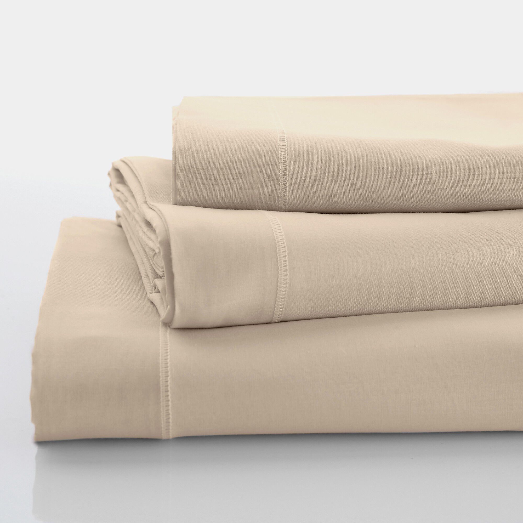 Linge de lit uni polyester-coton Colombine