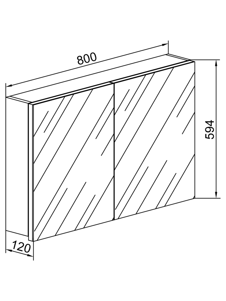 VCM  Holz Badmöbel Spiegelschrank Spiegel Badinos 80 cm in Weiß günstig kaufen onesize