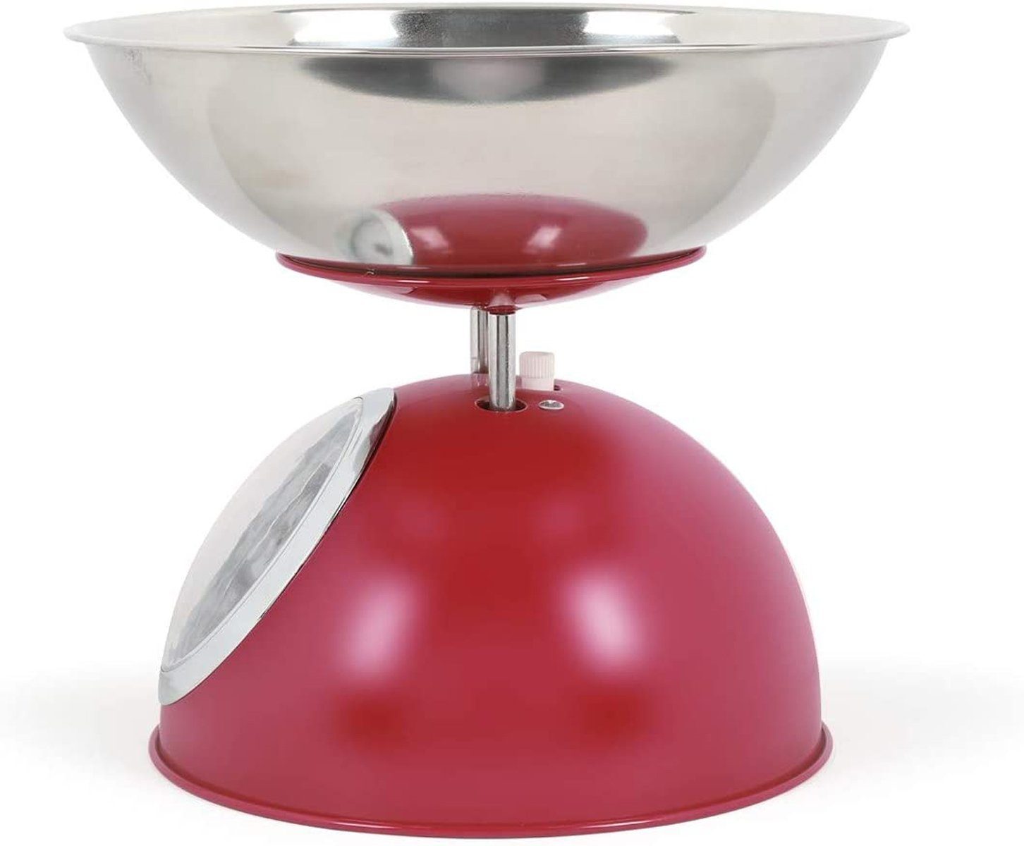 LIVOO Küchenwaage DOM298r Rot Retro Design Edelstahlschüssel 1,8 Liter