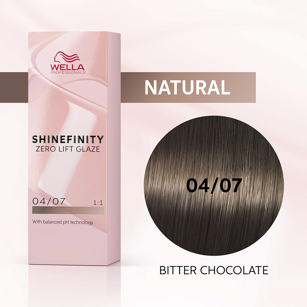 Wella Shinefinity Glaze Bitter Chocolate 04/07 Haarfarbe 60 ml