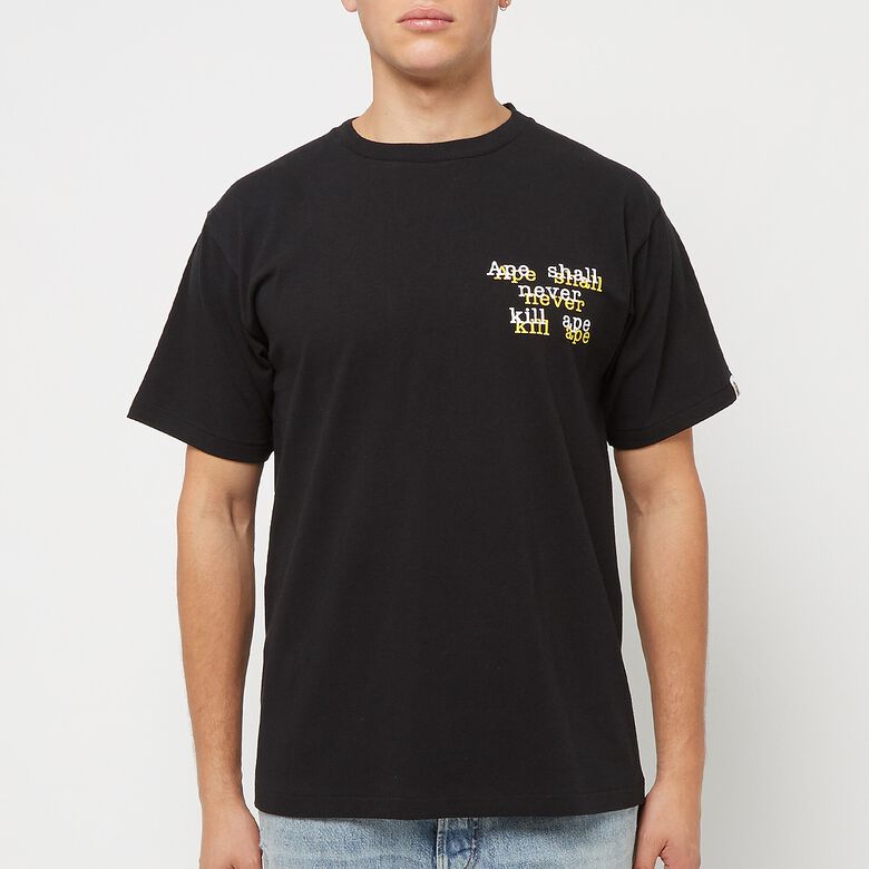 A Bathing Ape Bape Graffiti Check Ape Head Tee M black x white
