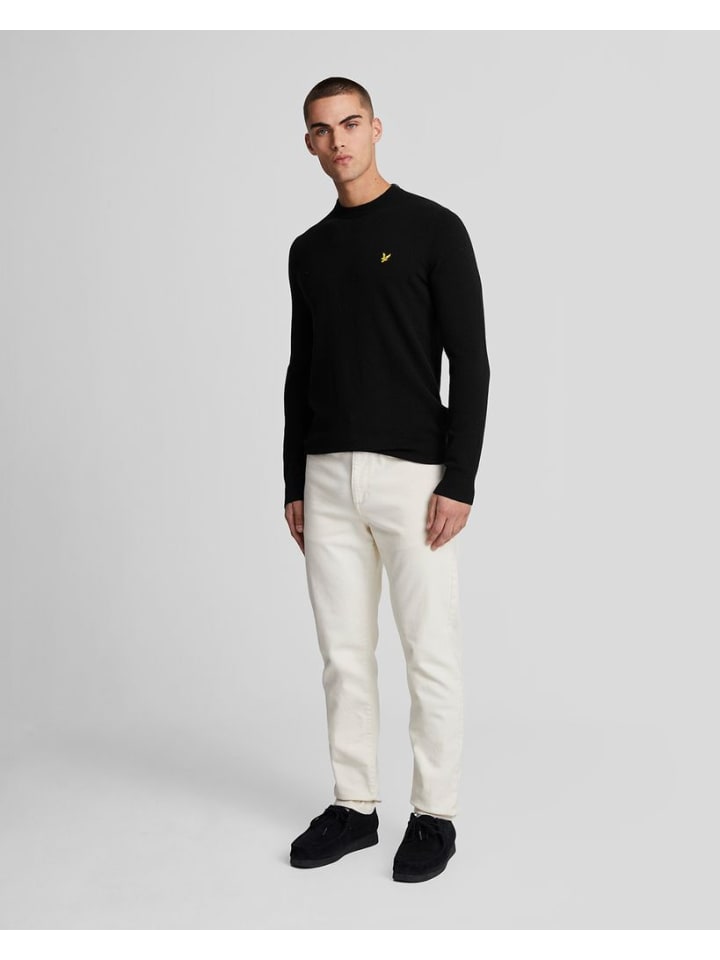 Lyle & Scott Strickpullover in Schwarz meliert günstig kaufen