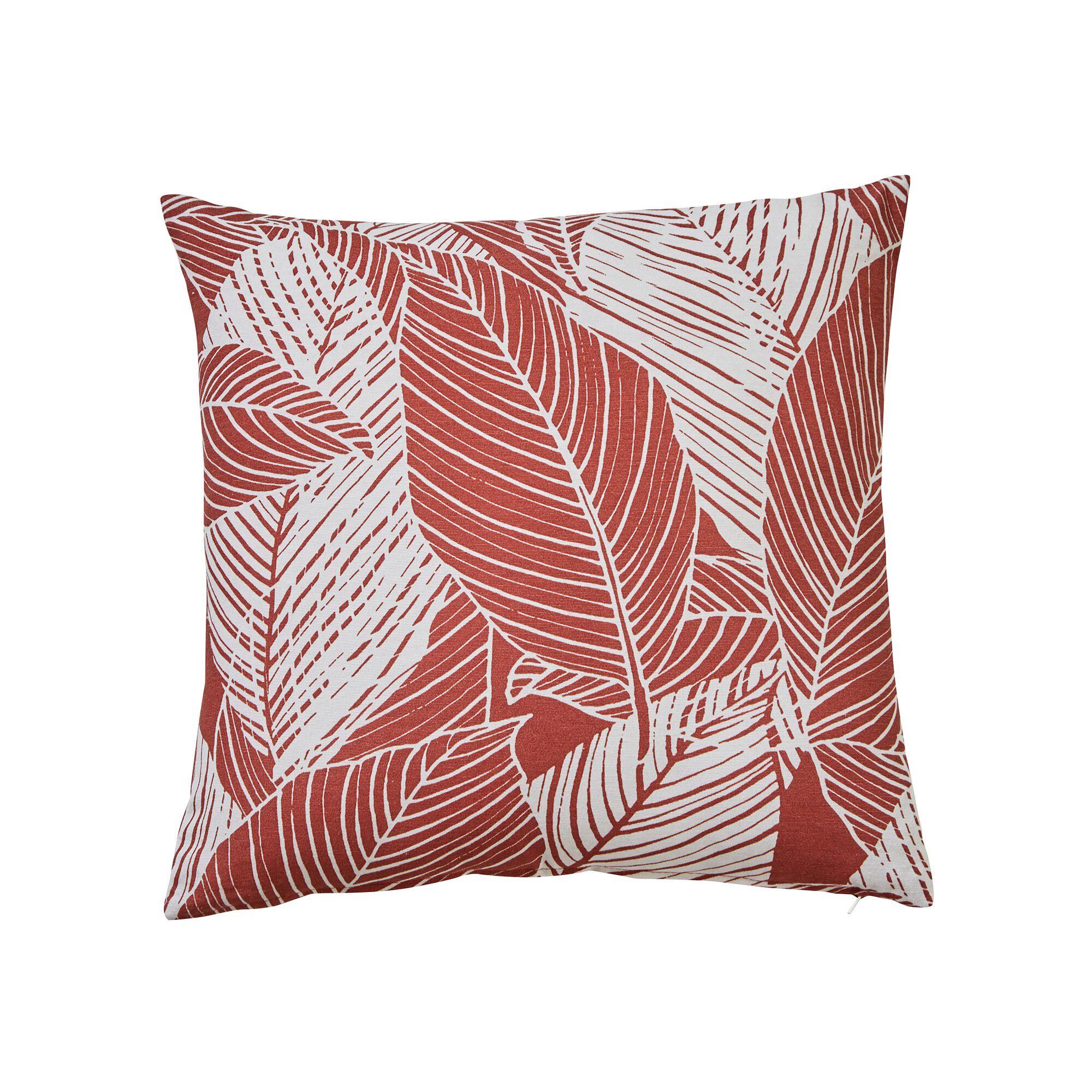 Housse de coussin carrée imprimé feuillage