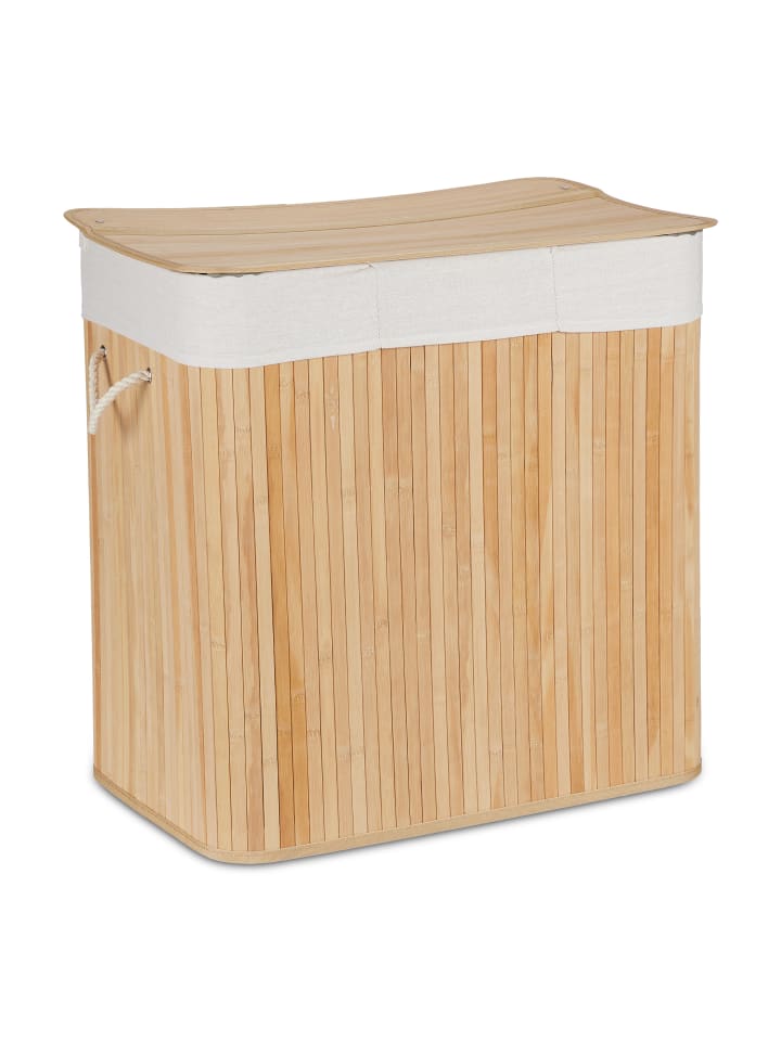 relaxdays Wäschekorb in Natur - (B)62,5 x (H)62 x (T)42,5 cm günstig kaufen onesize