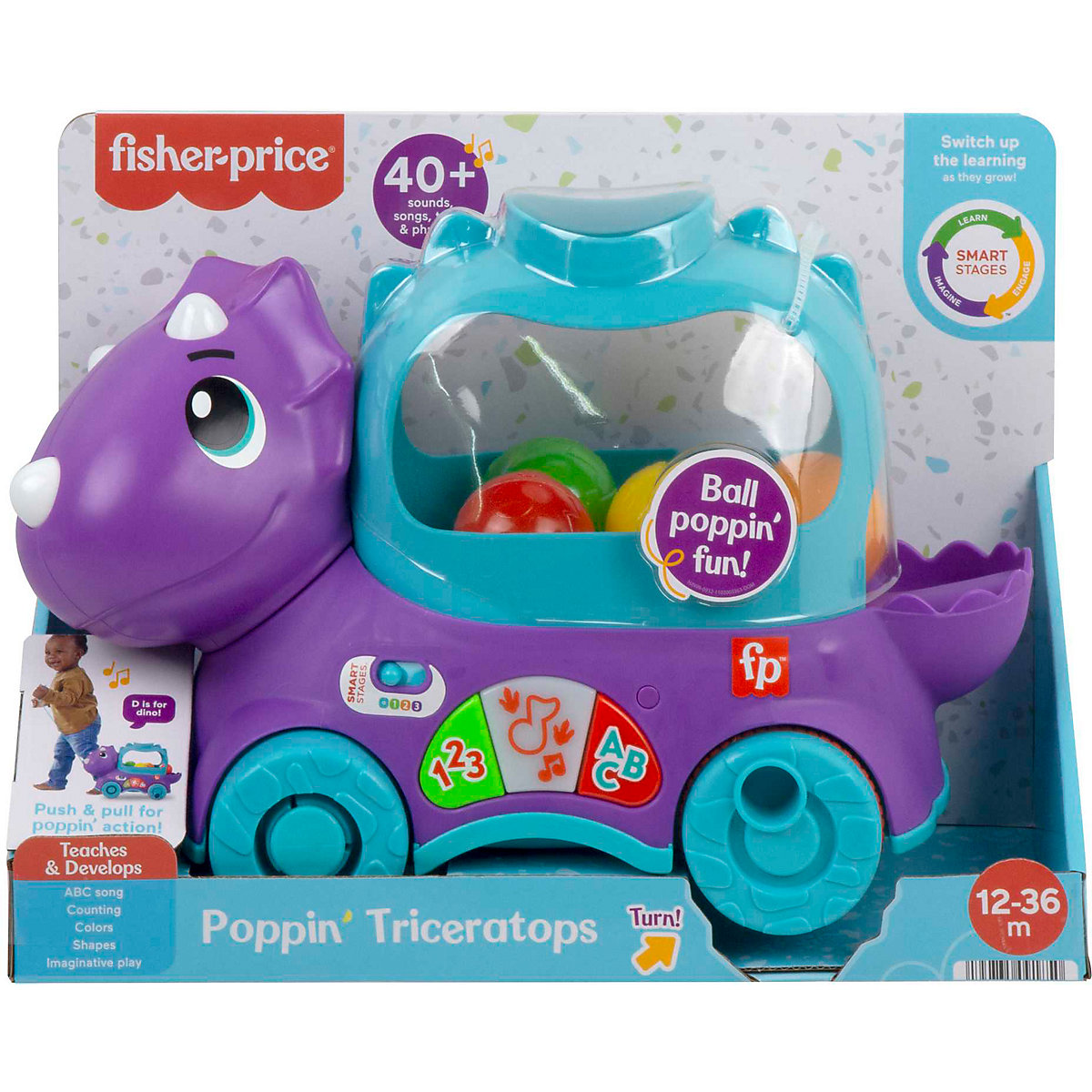 Fisher-Price Bällespaß Nachzieh-Dino (D)