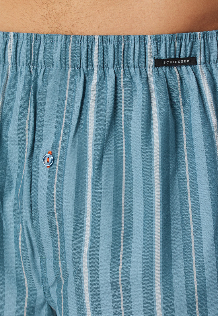 Boxershorts 2er-Pack Webware uni & gestreift - Boxershorts Multipacks