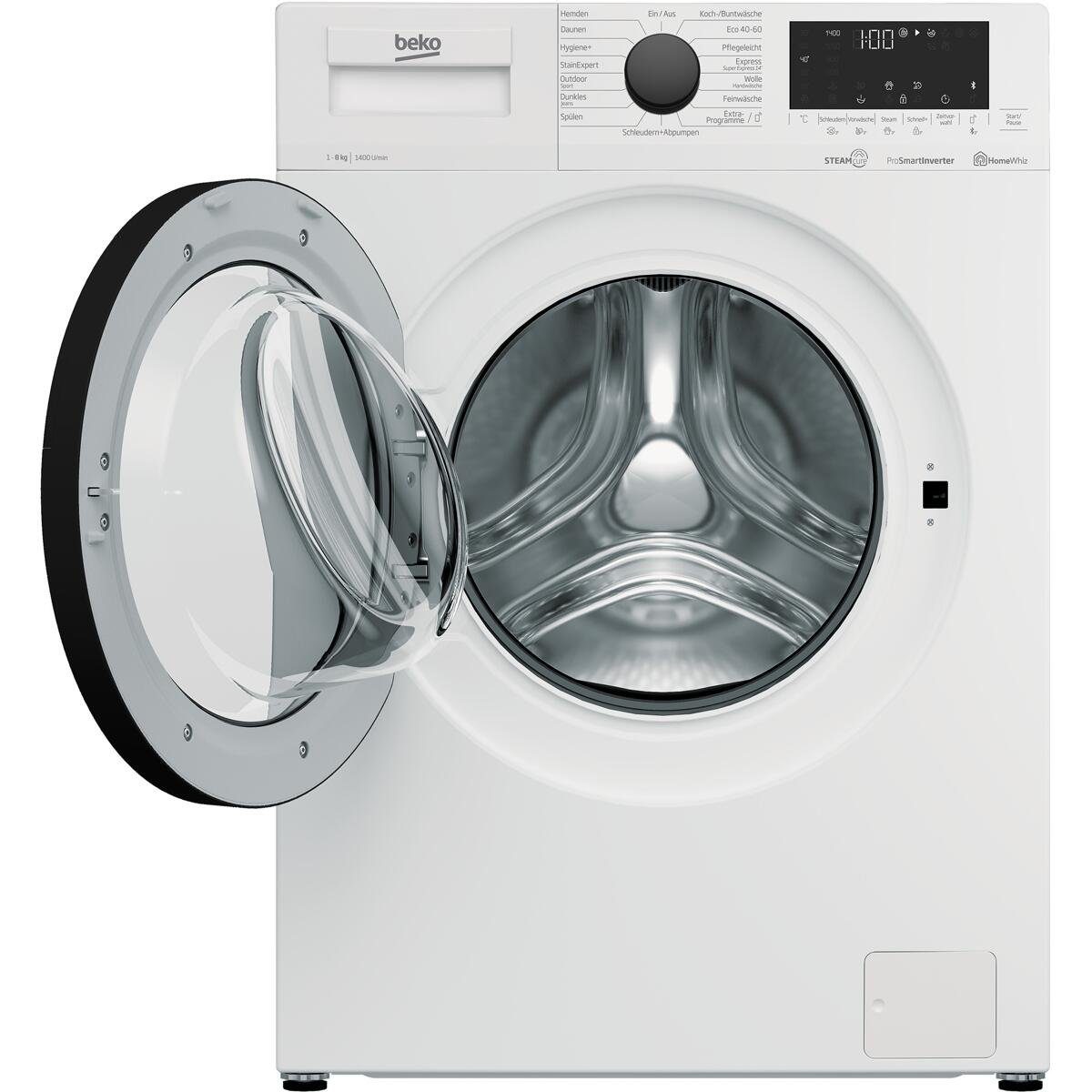 BEKO Waschmaschine WMO81465STR1, 8 kg, 1400 U/min