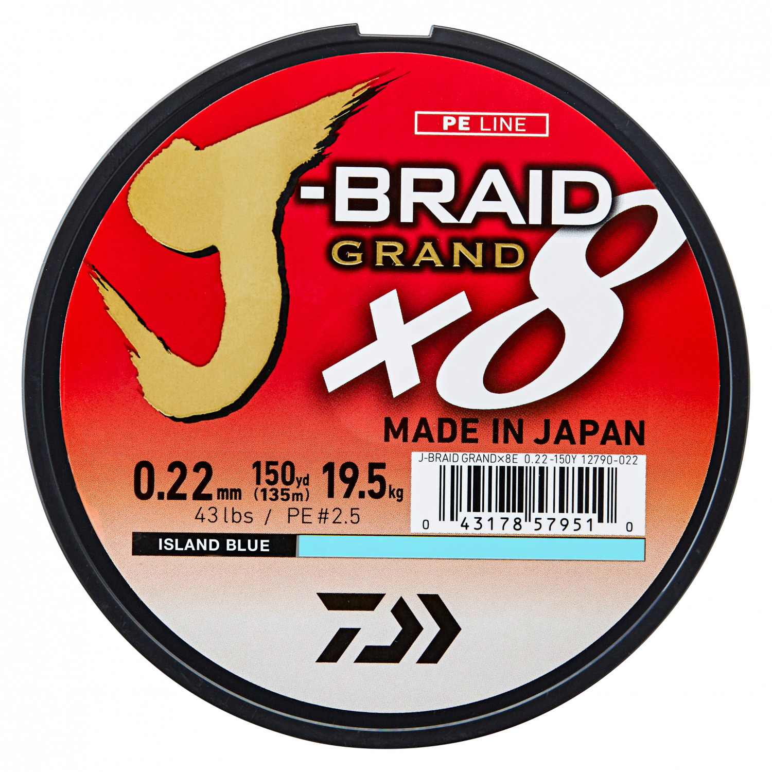Daiwa Angelschnur J-Braid Grand X8 (blau, 135 m)