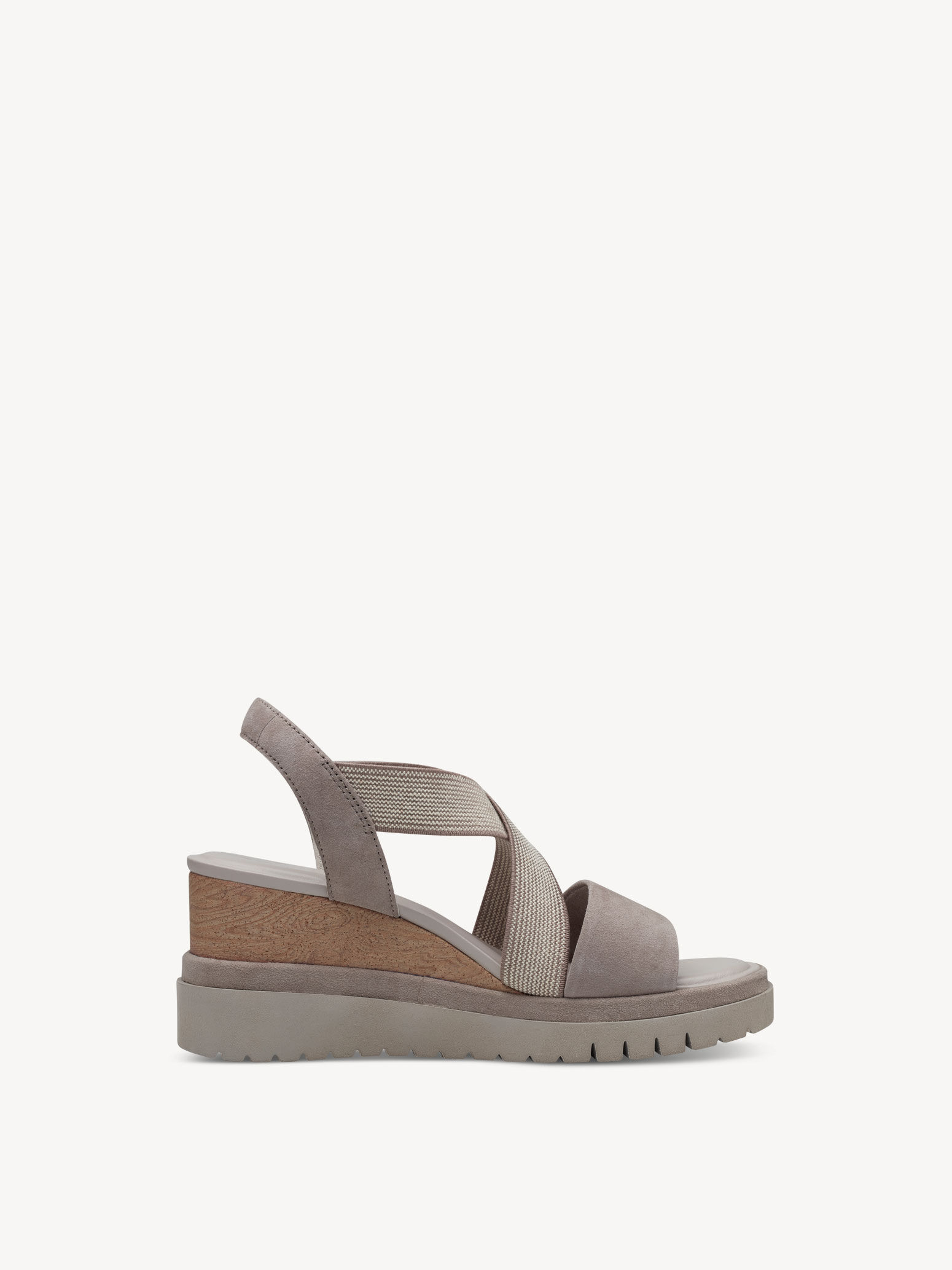 Sandale à talon en cuir - marron