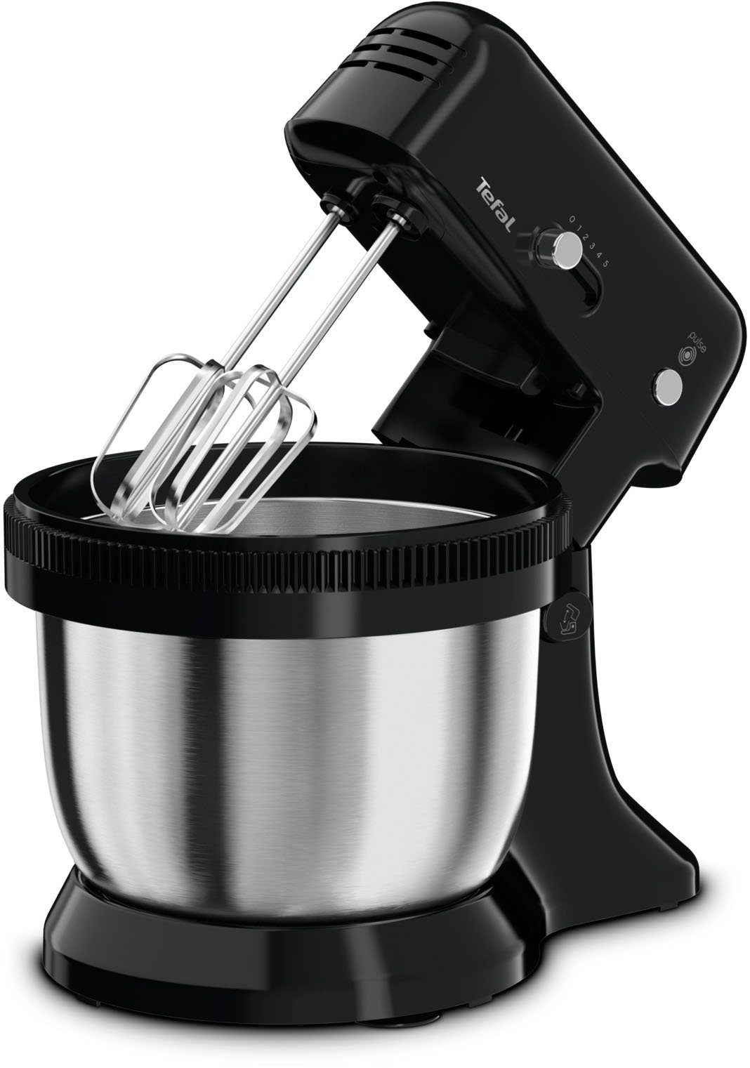 Tefal Küchenmaschine Oh My Cake QB1108, 300 W, 4 l Schüssel, Satelliten-Rührwerk, 4-L-Schüssel, inkl. 2 Schneebesen, 2 Knethaken