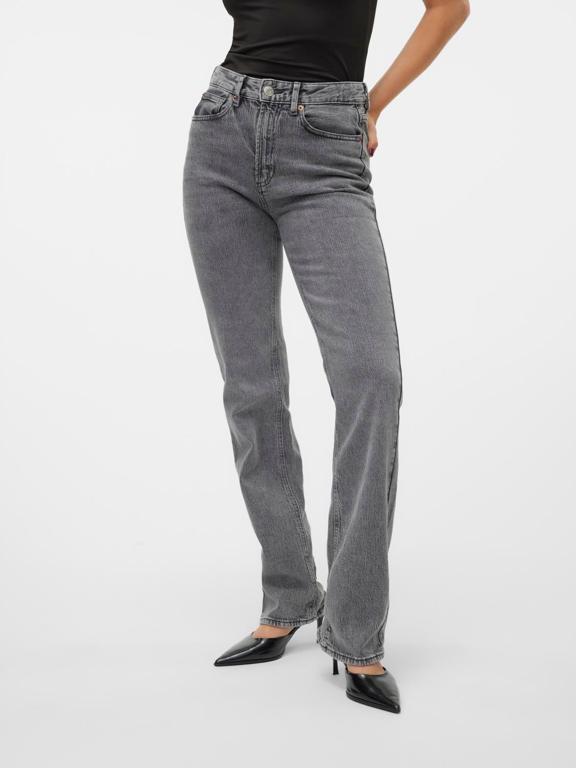 VMTESSA Hohe Taille Gerade geschnitten Jeans