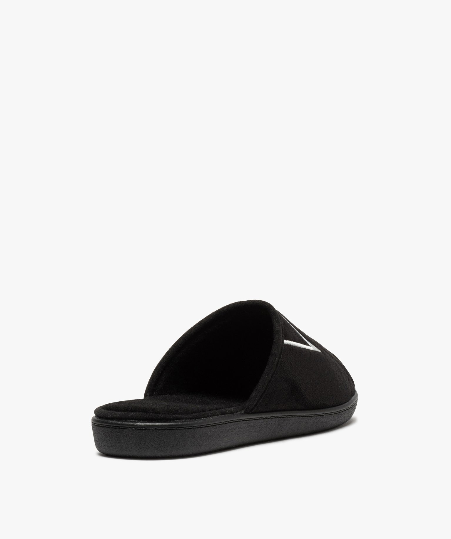 Chaussons homme mules à surpiqres contrastantes noir | GEMO