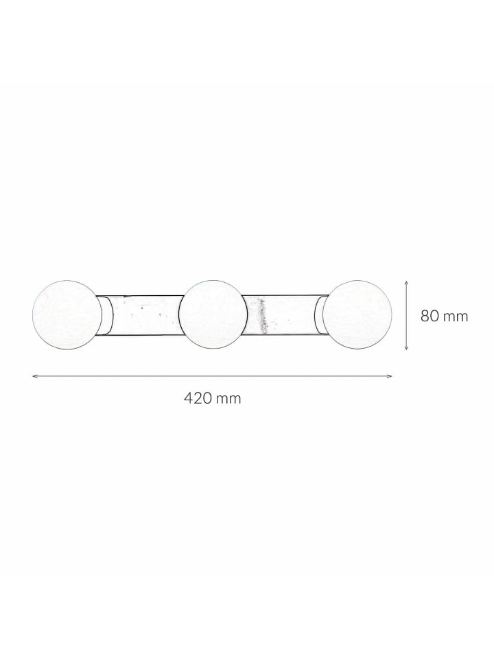 Licht-Erlebnisse Wandlampe in Chrom Weiß günstig kaufen onesize