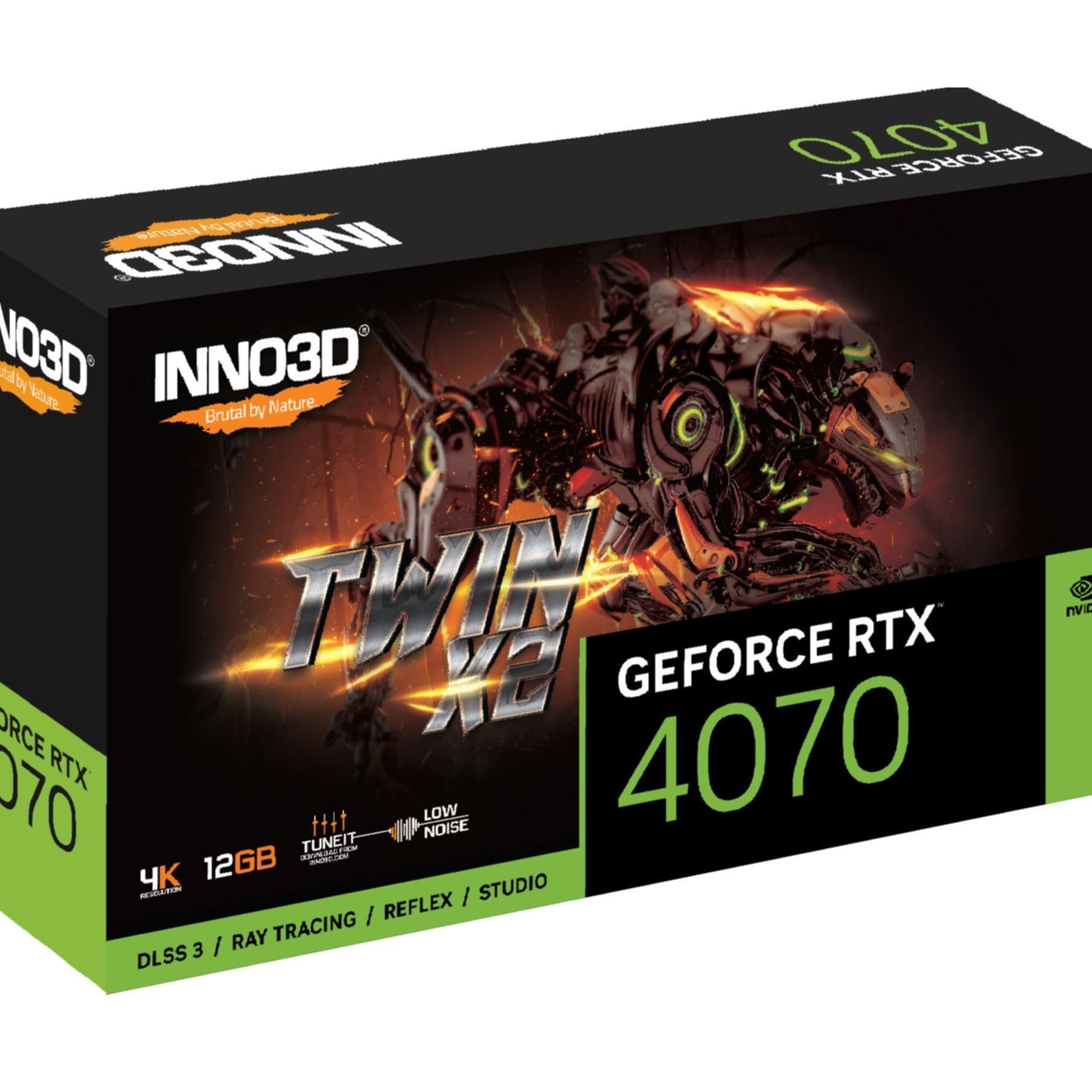 Inno3D GeForce RTX 4070 N40702-126X-185252N Grafikkarte (12 GB, GDDR6)