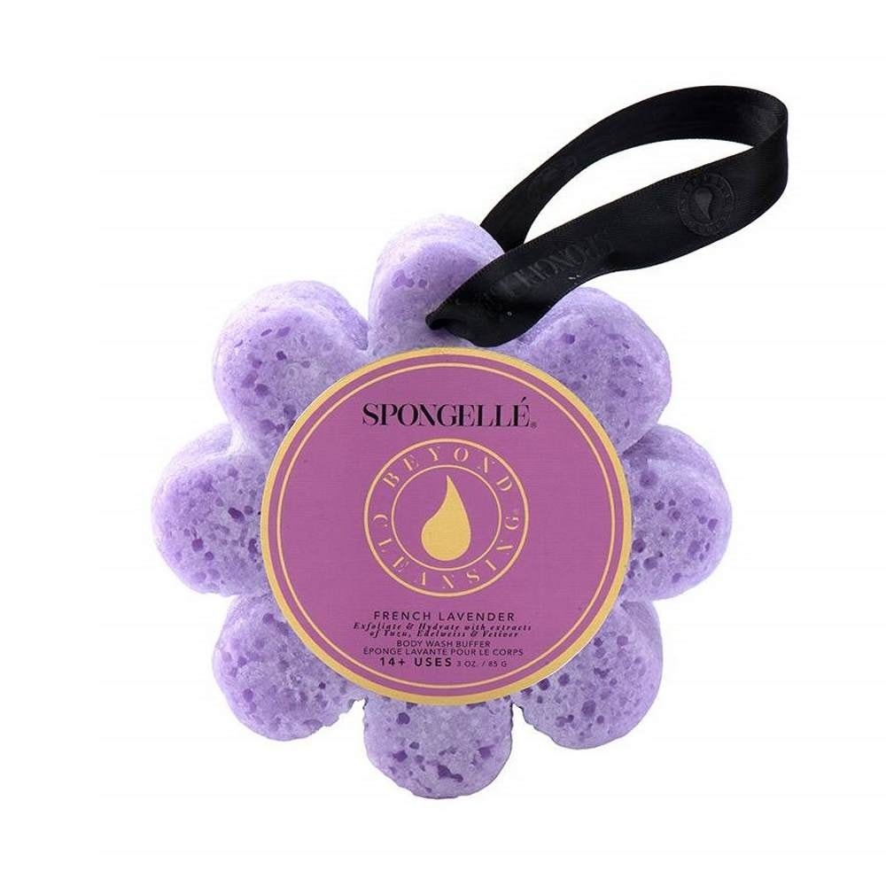 spongelle WILD FLOWER LILAC - FRENCH LAVENDER Eponge lavante pour le corps