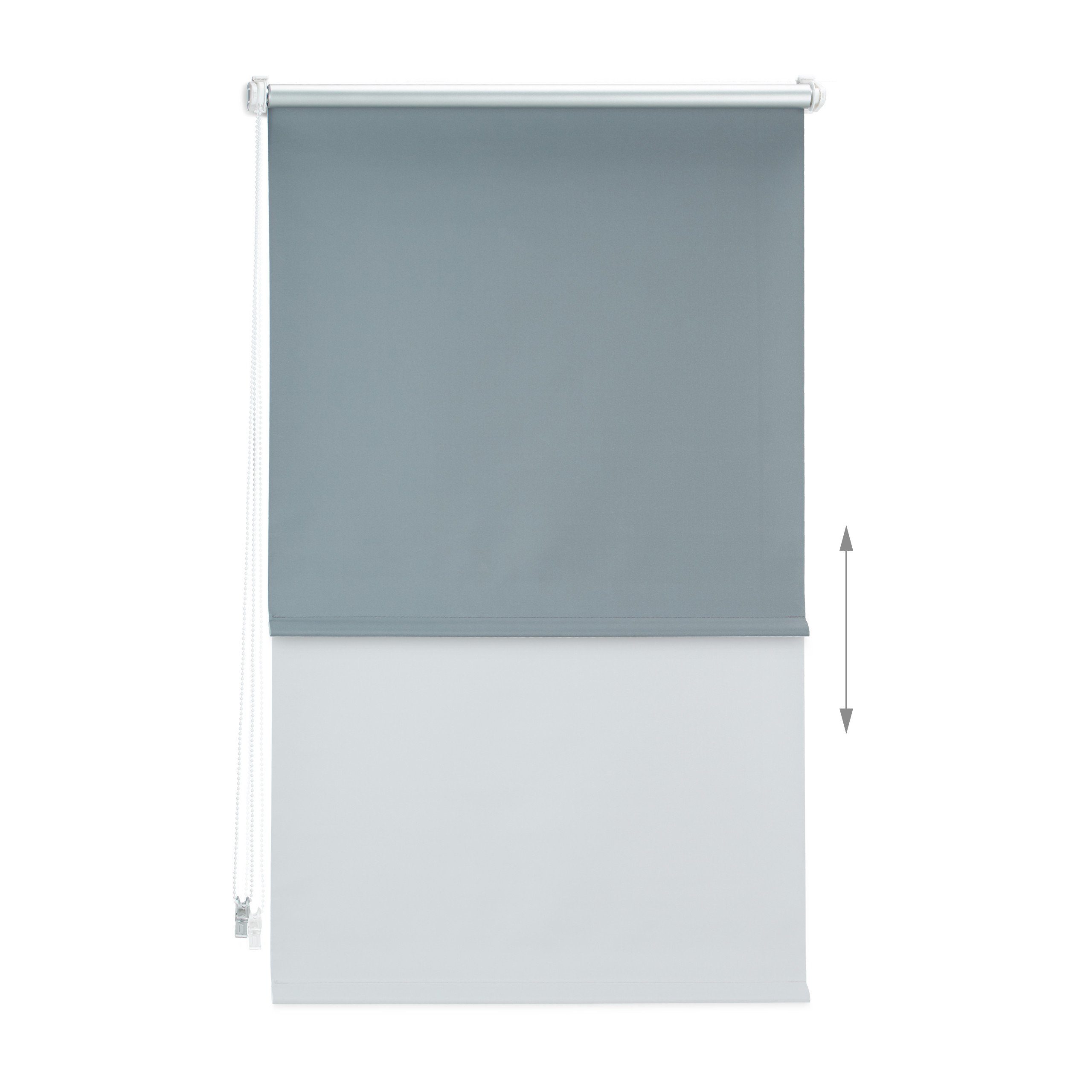 Verdunklungsrollo Verdunkelungsrollo grau 60 bis 120 breit, relaxdays, 70x160cm