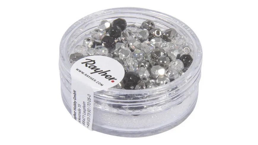 rayher Glas Schliffperle 4mm ø Kristall