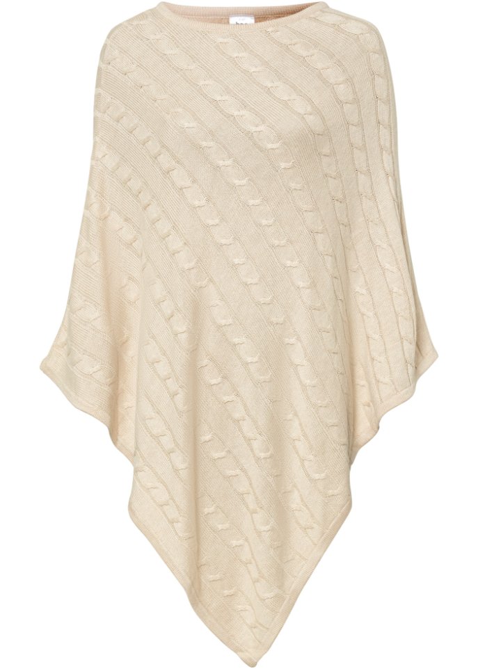 Poncho mit Kaschmiranteil